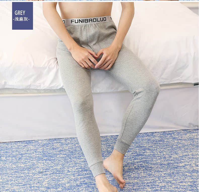 Mùa thu và quần cotton mùa thu quần trẻ trung ấm áp quần nam quần quần cotton trơn quần legging nam XL đơn mảnh quần tất nữ dẫm gót