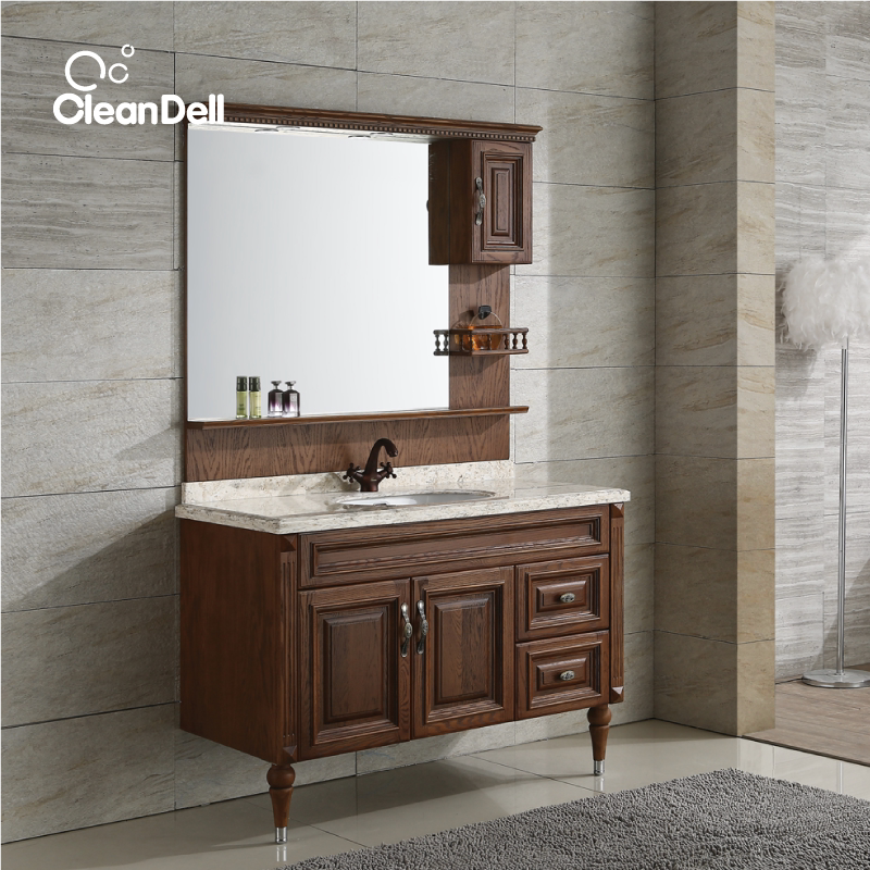 Conlida Beauty Style Rural Bath Cabinet Ground Oak Wood Bath Cabinet Tian Garden Eurostyle Solid Wood Wash-hand basin Pool Composition