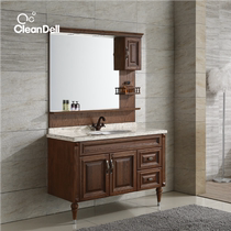 Conlida Beauty Style Rural Bath Cabinet Ground Oak Bathroom Cabinet Tian Garden Eurostyle Solid Wood Wash-hand basin Pool Composition