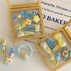 6-Piece Set of Cute Butter Bear Series! Cartoon Fun Bb Clip for Broken Hair Bangs Clip Duckbill Clip Hair Accessory