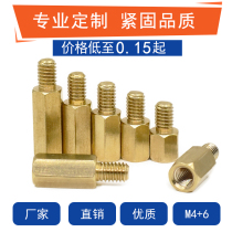 M4 Single head hexagonal copper stud M4*6 7 8 9 10 12 14 15 16 17 18 20 25-60 6