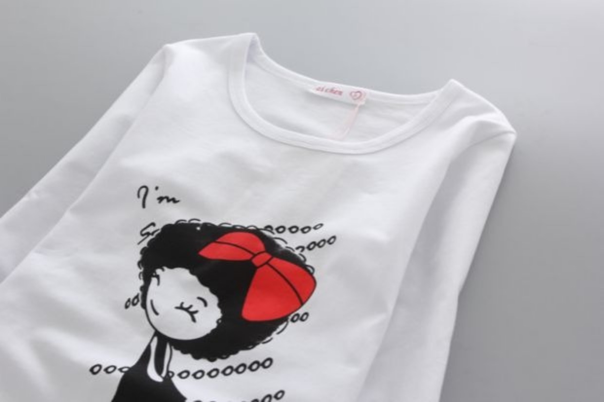 Xuân 2018 mới 8 cô gái cotton dài tay 9T áo 10 trẻ em lớn 12 áo sơ mi 15 tuổi học sinh đáy 13 đồ bé gái
