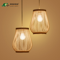 Japanese restaurant chandelier Chinese bamboo Zen tea room hotel study corridor lamp Nordic bedside chandelier
