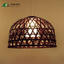 Chinese antique restaurant chandelier Southeast Asia bamboo creative personality retro cafe lamps wood art Japanese chandelier