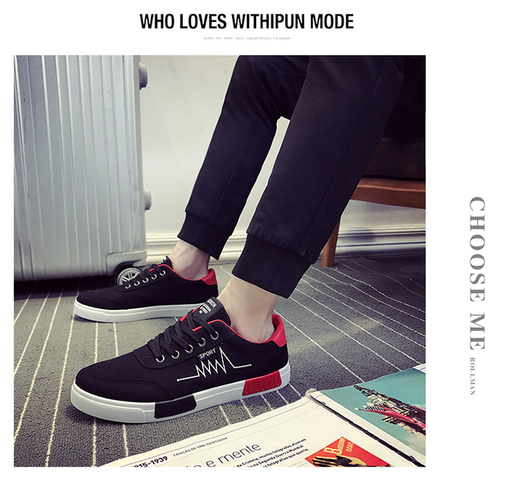 Giày vải nam mùa hè giày mới cho sinh viên Phiên bản tiếng Hàn của giày Harajuku ulzzang Giày nam màu đen giày sneaker nam đẹp
