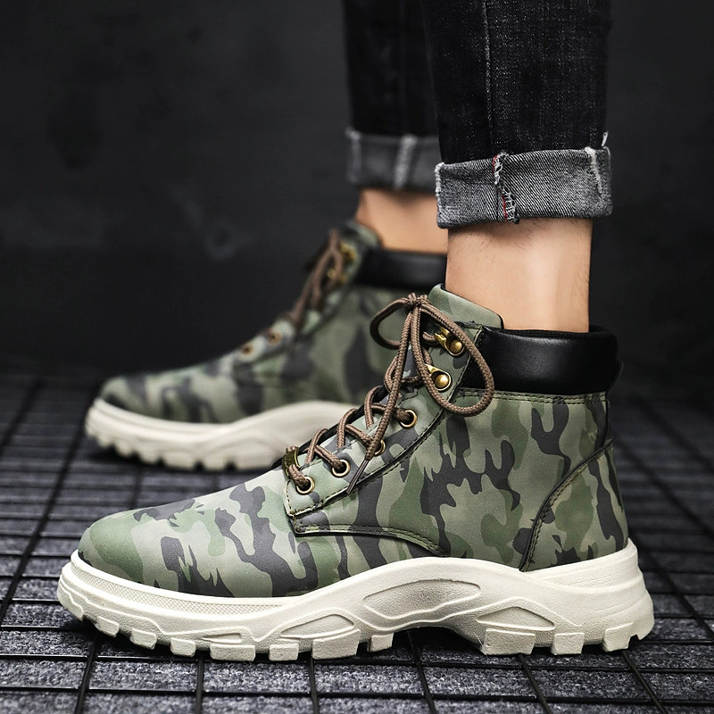 Camouflage Martin boots chiến đấu của nam giới khởi động quân sự tăng khởi động ngắn mùa thu mới sa mạc giày nam phiên bản hàn quốc của cao triều giày nam - Kính đeo mắt kính