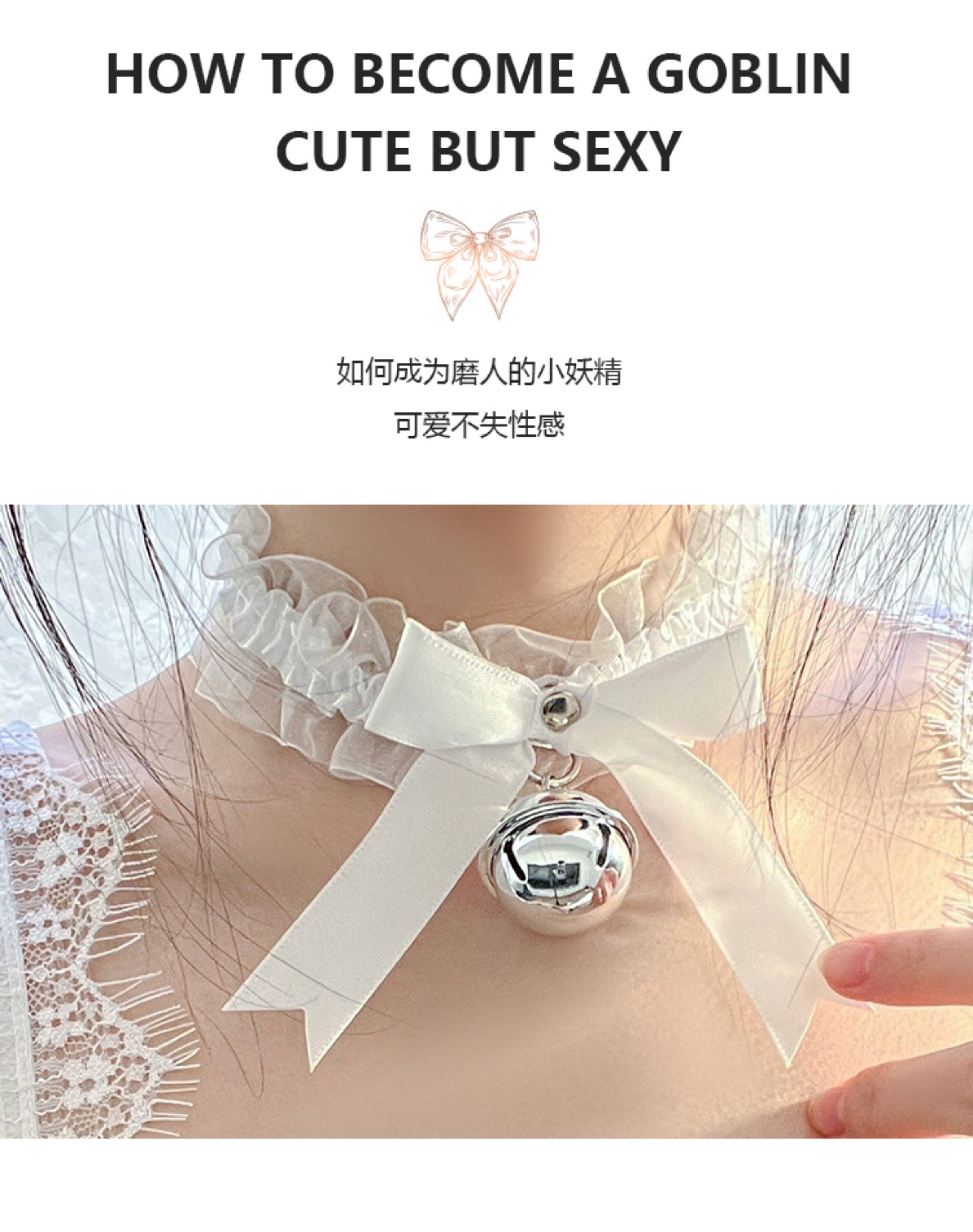Нижнее белье аксессуары 叮铃~叮铃~软妹蕾丝铃铛项圈可爱少女甜美性感蝴蝶结choker洛丽塔