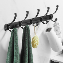 Space Aluminum Clothes Hook Crochet Hook Black Fitting Room Clothes Hanger Wall Wall-mounted Wall Entrance Door Rear Clothe Hood Hanger Hanger