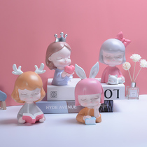 Nordic piggy bank light luxury girl heart living room TV cabinet wedding gift home decoration girl piggy bank