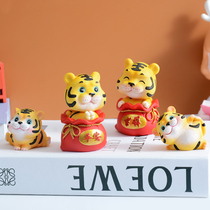 Little Tiger ornament 2022 Year of the Tiger Festive Desktop Small Decoration Safe Auspicious Shaking Head Car Spring Festival Decoration