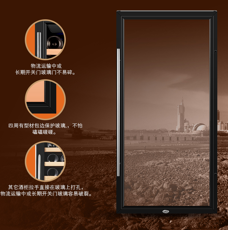 tủ rượu inox Máy làm lạnh rượu vang dành cho người tiêu dùng và thương mại BJ-208B làm mát bằng không khí nhiệt độ và độ ẩm không đổi thanh đá nhỏ 	tủ rượu dưới cầu thang