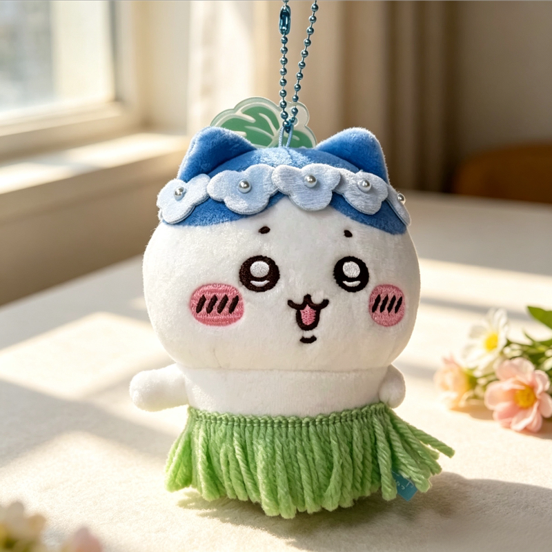 Japanese Chiikawa Mermaid Island Secret Movie Limited Edition Grass Skirt Amulet Bag Pendant Little Eight Flying Squirrel Usagi