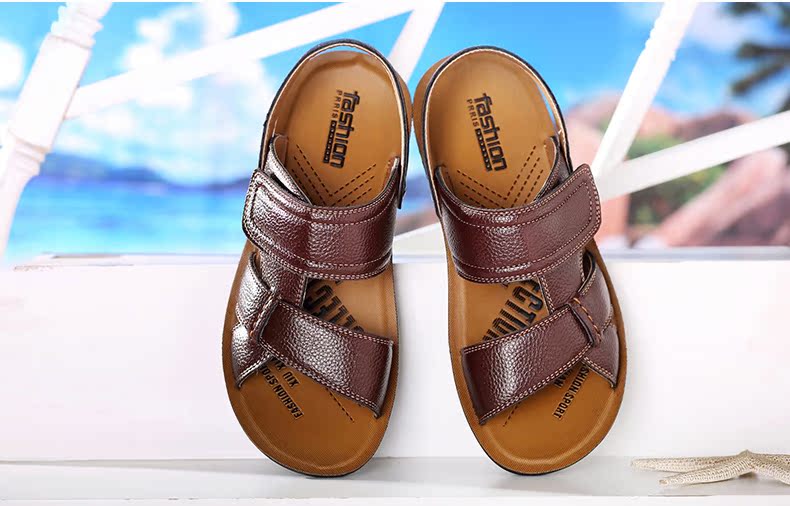 Giày nam mới, giày đế mềm, giày mùa hè thoáng khí, dép chống trượt và dép đi biển Giày nam xu hướng giày Hàn Quốc dép quai hậu nam