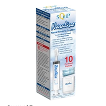 American Squip Nasaline childrens and adults neti pot syringe shape neti pot nasal washing balanced salt