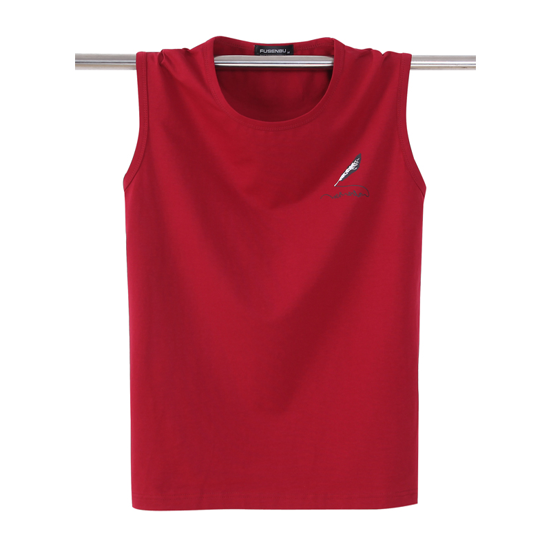 Mùa hè rộng vai vest nam kích thước lớn mỏng không tay T-Shirt nam cotton đơn giản dưới đàn hồi tập thể dục mồ hôi vest