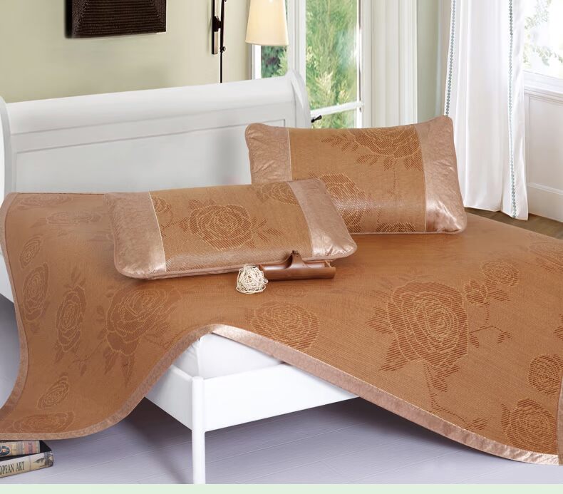 mùa xuân và mùa hè ghế mây Nam Cực ba mảnh gấp giường mat 1.8m 1.5m đơn ký túc xá sinh viên Ruanxi tiểu thảm - Thảm mùa hè chieu tre 1m6