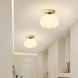 Zhongshan Lighting Corridor Light Aisle Light Cream Style Pumpkin Small Ceiling Light Modern Simple Led Coat and Hat Entryway Light