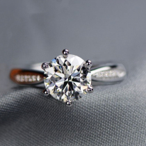 Foodie PT950 Platinum 50 points 60 Natural diamond ring Platinum wedding diamond ring custom female