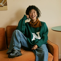 Norybrand Retro Ivy Campus Style Letter N -character, свитера, густые японские, мужские и женские национальные приливы