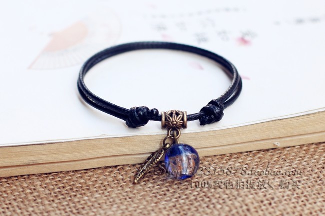 Hàn quốc phiên bản của gió quốc gia retro couple vòng chân phụ kiện nam giới và phụ nữ sáng gems Harajuku đơn giản Sen sinh viên sinh viên hoang dã