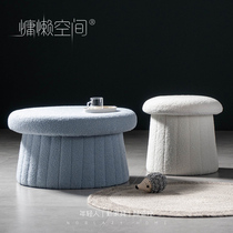 Nordic simple living room sofa stool home door changing shoes stool ins round small pier subnet red clothing store low stool