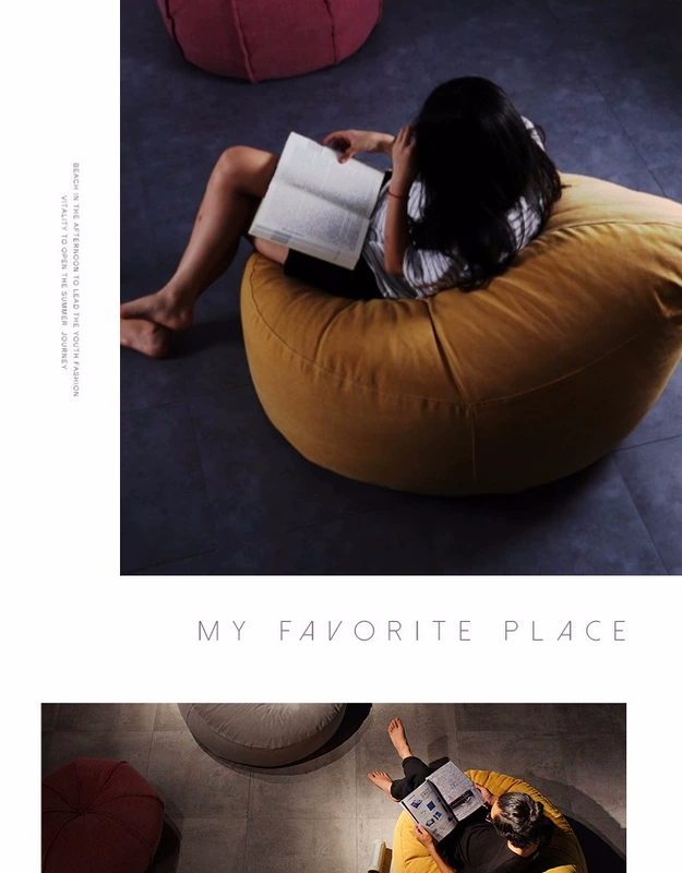 Nordic đơn giản ghế beanbag beanbag vải tatami rửa phòng ngủ đơn ghế tựa cá tính sáng tạo - Ghế sô pha