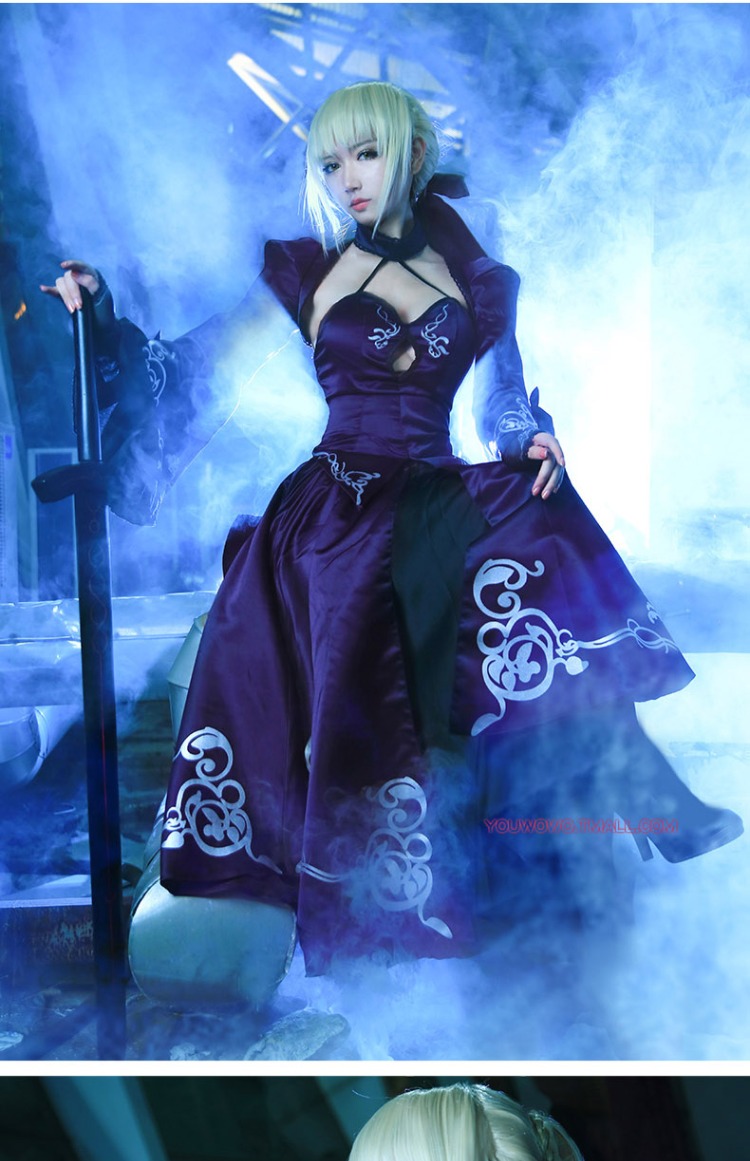 Spot Uwowo giải trí tổ yến ALTER số phận ăn mặc Ver. Wu Wang saber tay đen quần áo cosplay nữ cosplay hinata