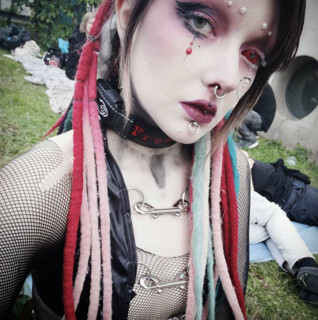 (Spot) Cyber ​​Cyber ​​Music Festival led Bluetooth connection editor Future Collar collar