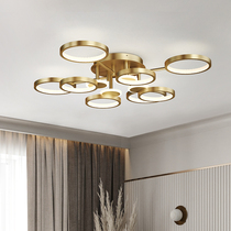 World Crown New Light Lavish Living Room Suction Dome Lamp Modern Minimalist Bedroom Room Light Creative Personality LED Full Copper Luminaire