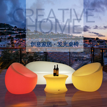 New hot sale LED luminous sofa deck bar table KTV table and chair Single double stool luminous furniture coffee table