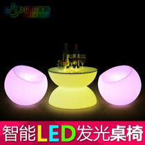 Hot sale led luminous chair Leisure new luminous bar table chair creative backrest chair LED luminous sofa stool