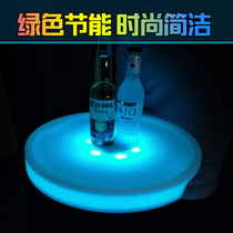 Waterproof LED luminous wine tray Rechargeable wine tray Luminous fruit tray Red wine tray Color hotel night tray