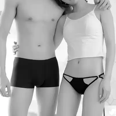 Hong Kong counter couple underwear lace Ice Silk sexy temptation pure cotton crotch hot safety pants