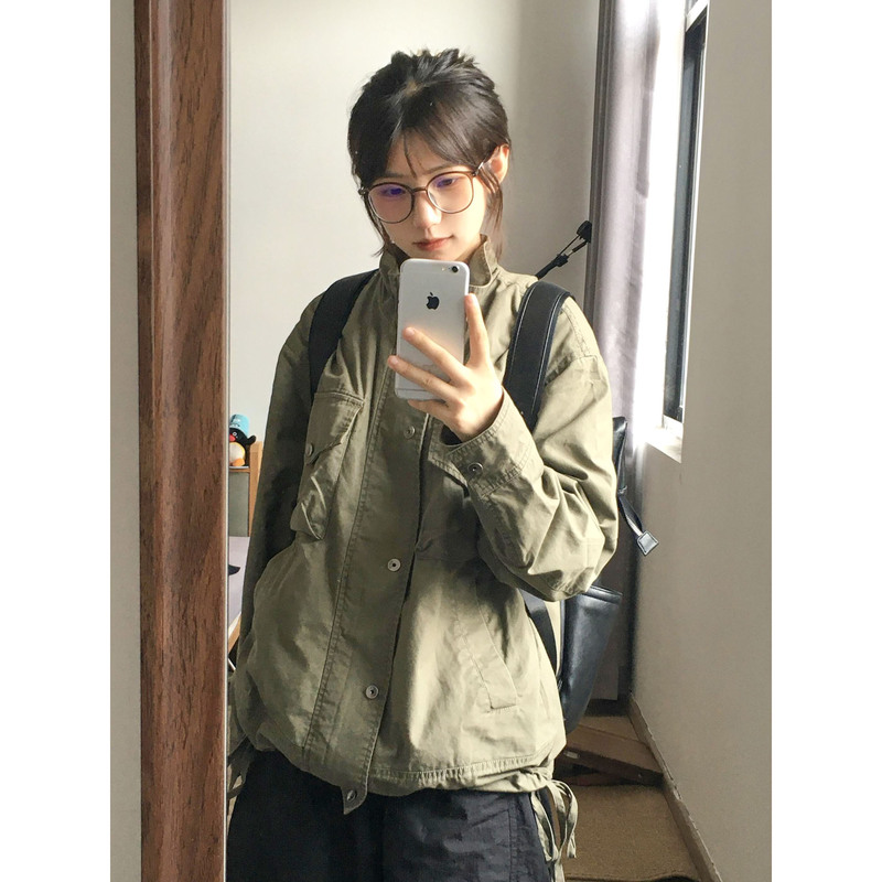 Autumn and Winter Japanese Retro Workwear Jacket for Women, Autumn 2026 New Loose Casual Short Jacket for Petite Women