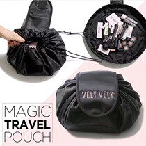 Korea vely makeup large capacity drawstring bag drawstring storage bag Multi-function wash bag Lazy makeup bag