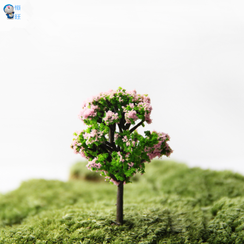 Moss micro-landscape ornament decoration tree simulation tree flower material landscaping yellow peach tree pink peach tree peach tree flower tree