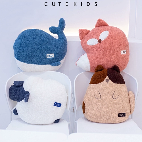 Забавная кукла, плюшевая игрушка, успокаивающая детская подушка, лиса, енот