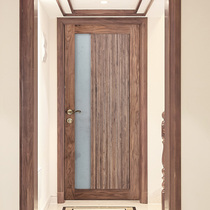 North American Black Walnuts Free Lacquer Bedroom Solid Wood Door New Chinese Indoor Door Silent Full House Wood Door Custom