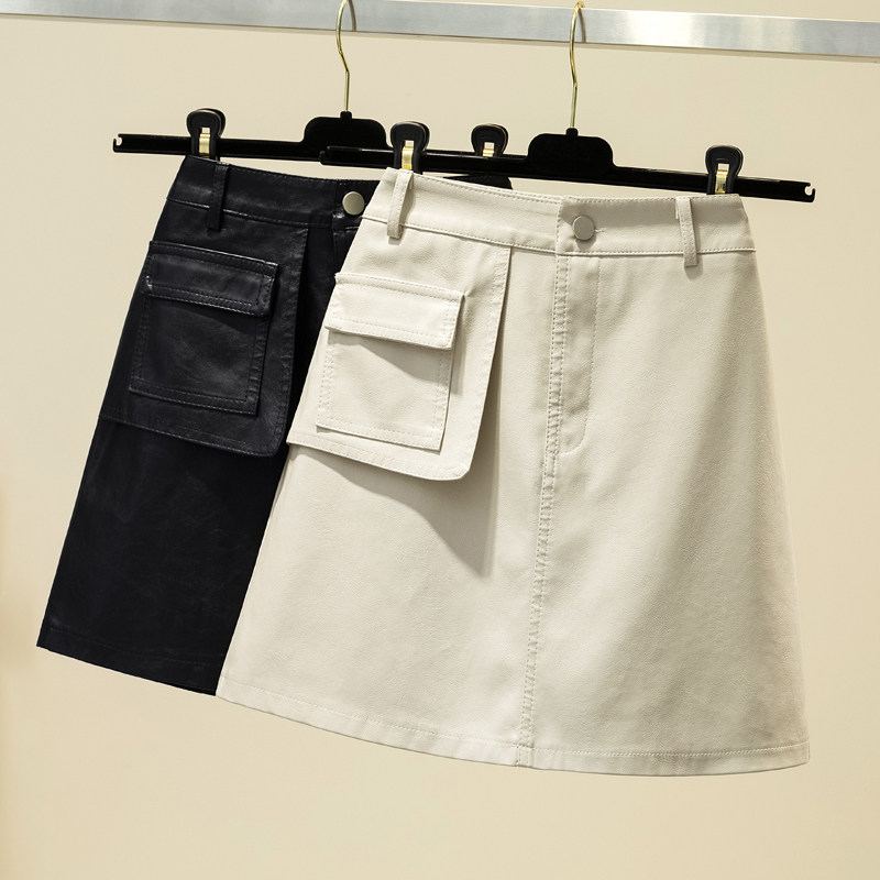 Tide brand large size women's 2021 Spring and Autumn New skirt women's fashion A- line dress retro high waist slim short skirt