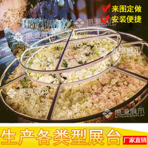 Tempered glass round stage Bar performance resident singing piano booth Square floor Wedding props Catwalk catwalk