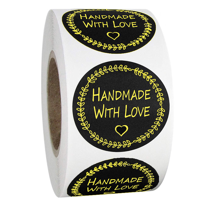 500 round gold olive branch stickers baking seal labels hand - made gift packaging labels