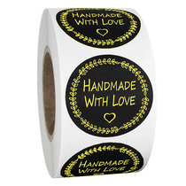 500 round golden olive branch stickers baking sealing stickers handmade gift packaging label