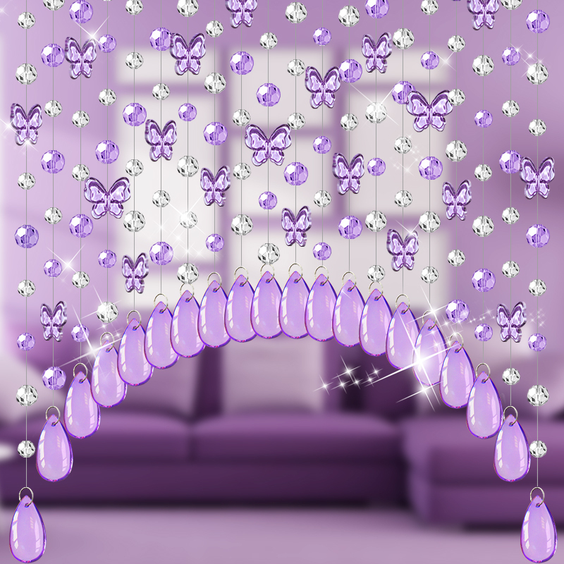 Crystal Bead Curtain Partition Window Home Living Room Xuan Guan Door Curtain Decoration Bedroom Curtain Pendant curtain Bead Pendant free of punch