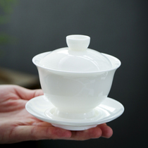 Net Red Sheep Fat Jade Porcelain Tea Cup Tasting Cup Master Cup Ceramic Personal Cup Kung Fu Chinese Bucket Hat Cup whole set of custom