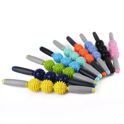 hog ball massage stick Thorn ball muscle massage stick roller yoga stick PVC hog ball three ball five ball