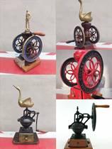 Hand-cranked antique coffee bean grinder bean grinder imported tableware cafe ornaments collection