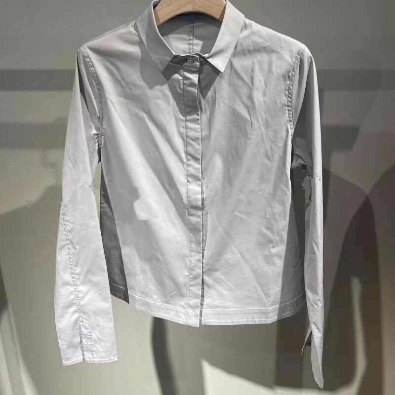 Same Style as Department Store 2026 Autumn New Casual Gray Top Shirt for Women 6Cs086N-2-599 Same Style as Department Store 2026 Autumn New Casual Gray Top Shirt for Women 6Cs086N-2-599