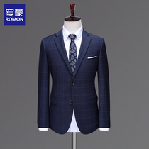 Romont Casual Mens Suit Jacket Business Fashion West Suit Single West Blouse Korean Version Swarm Suit Single Piece