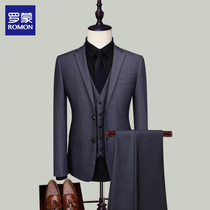 Groom wedding gown career positive dress suit Three sets of men Business Fall Korean version Suits Suit Suit