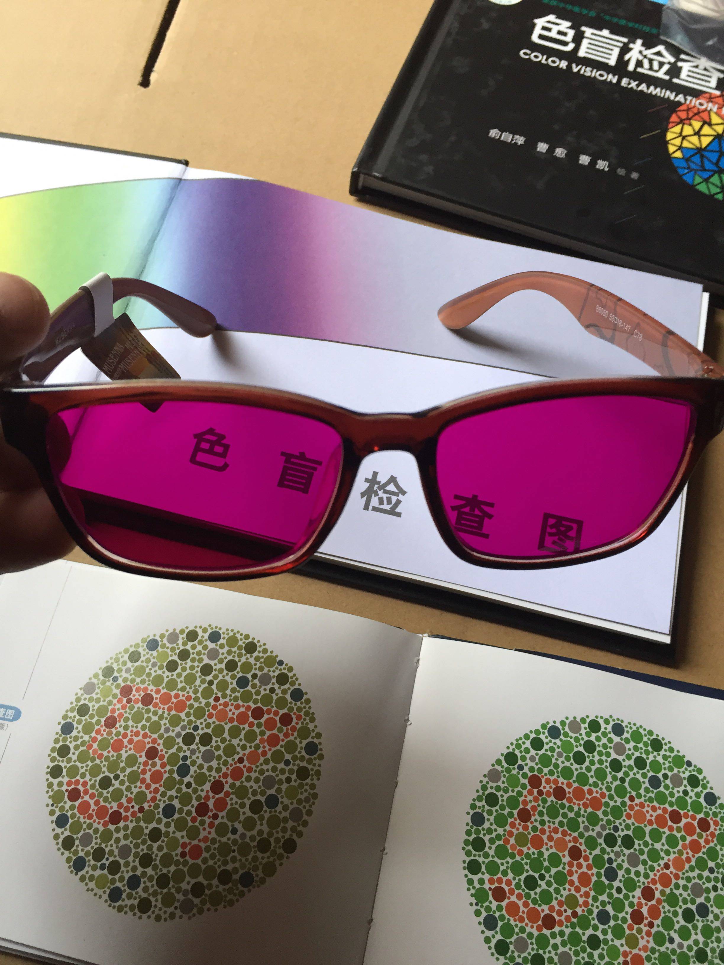 Crystal frame colorblind glasses